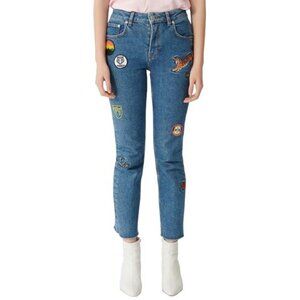 Maje Patchy Skinny Jeans with Patches Size 34 / US 0 / XS
